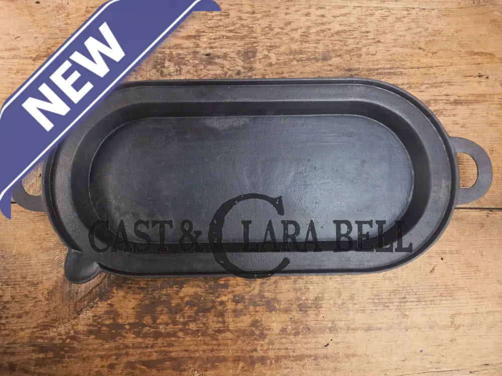 1800βs #7 Antique Gate-marked Long Griddle/Fish Fryer Griddle