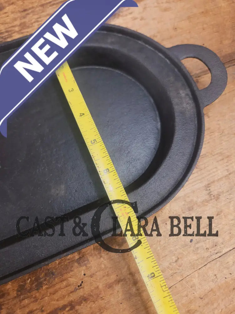 1800βs #7 Antique Gate-marked Long Griddle/Fish Fryer Griddle