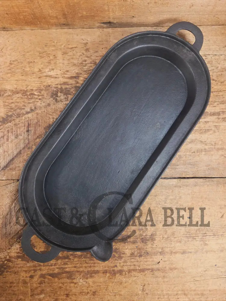 1800βs #7 Antique Gate-marked Long Griddle/Fish Fryer Griddle