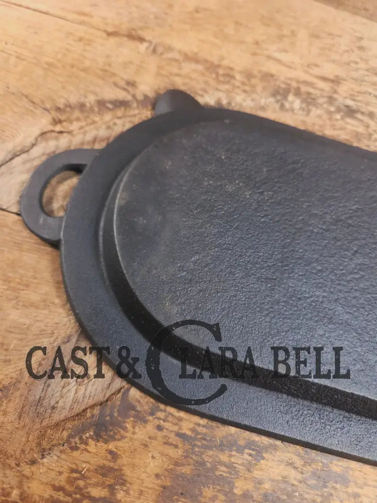 1800βs #7 Antique Gate-marked Long Griddle/Fish Fryer Griddle