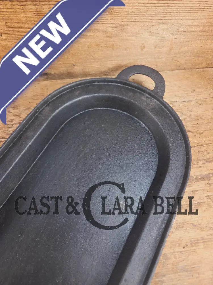 1800βs #7 Antique Gate-marked Long Griddle/Fish Fryer Griddle