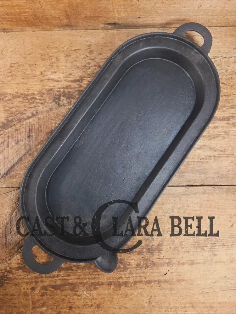 1800βs #7 Antique Gate-marked Long Griddle/Fish Fryer Griddle