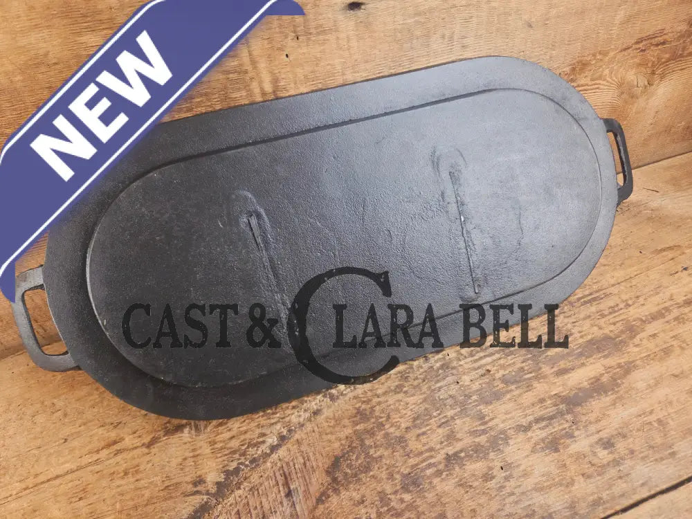 1800βs #7 Antique Gate-marked Long Griddle/Fish Fryer Raised 7 and P Griddle