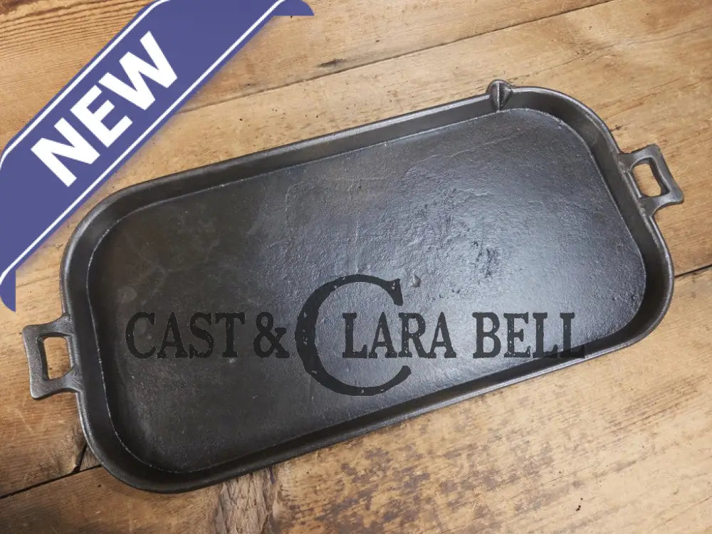 1800βs #8 (Marked 7 & 8) Antique Gate-marked Long Griddle/Fish Fryer Griddle