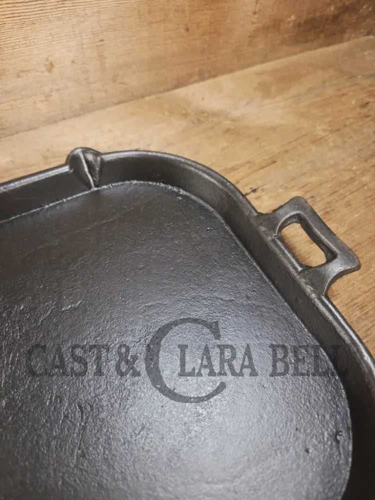 1800βs #8 (Marked 7 & 8) Antique Gate-marked Long Griddle/Fish Fryer Griddle