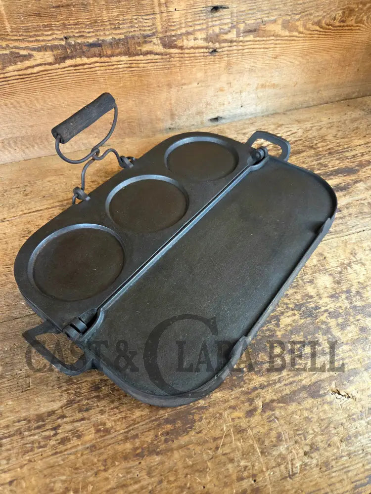 1870’s Reconstruction Era! Fully Marked G.H. Phillips pancake flop griddle. Patent 1878 Troy NY - Griddle