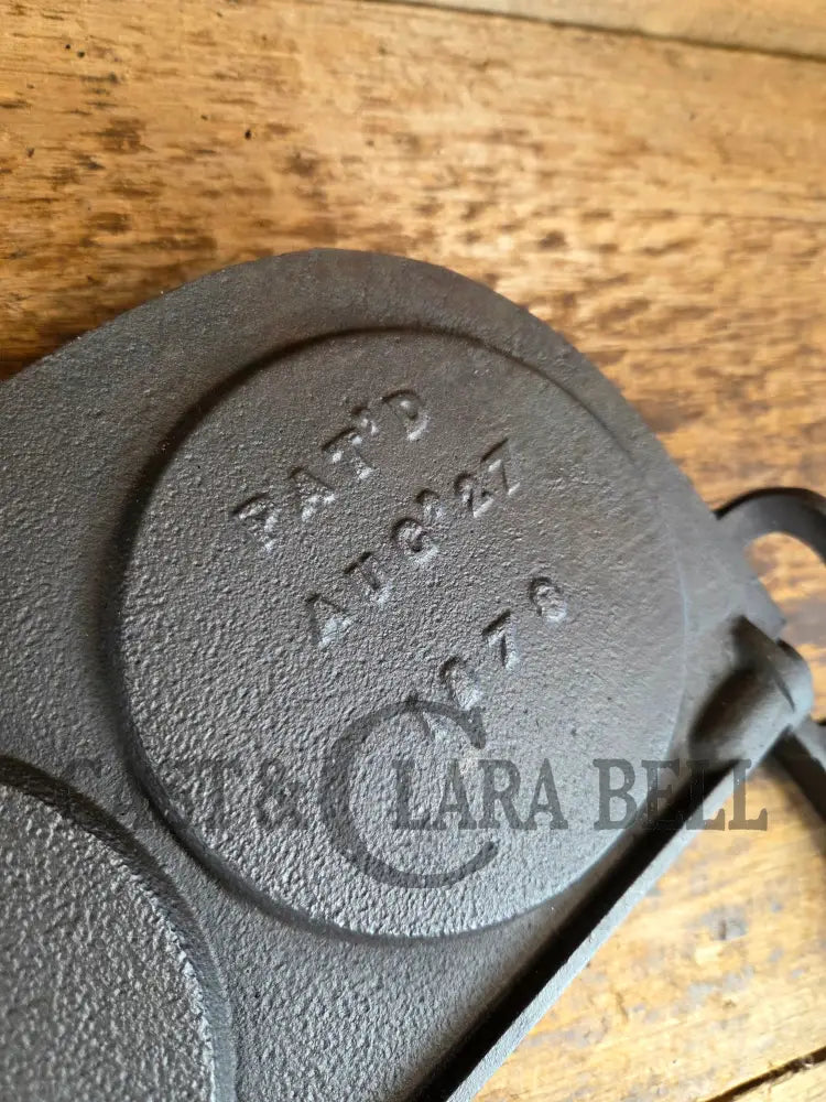1870’s Reconstruction Era! Fully Marked G.H. Phillips pancake flop griddle. Patent 1878 Troy NY - Griddle
