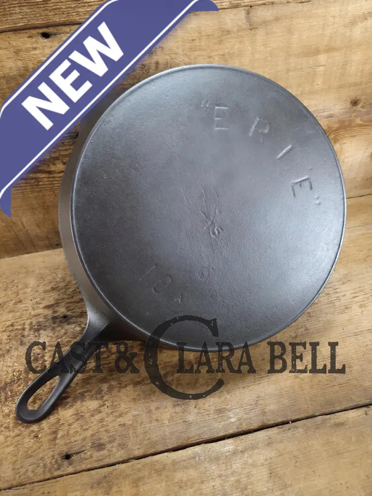 1890’s Griswold ERIE #10 third series Skillet w/ Heat Ring 715 with BULLSEYE makers mark! Skillet