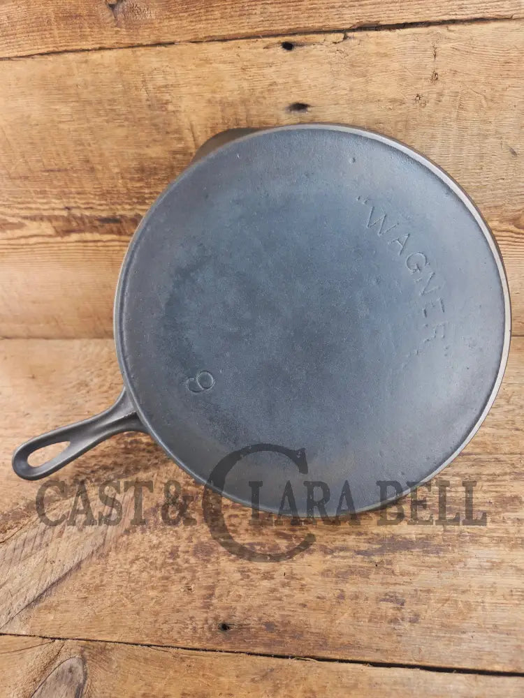 1891-1905! HTF Wagner #9 Arc logo cast iron skillet. Earliest Wagner pattern made. Spectacular Skillet