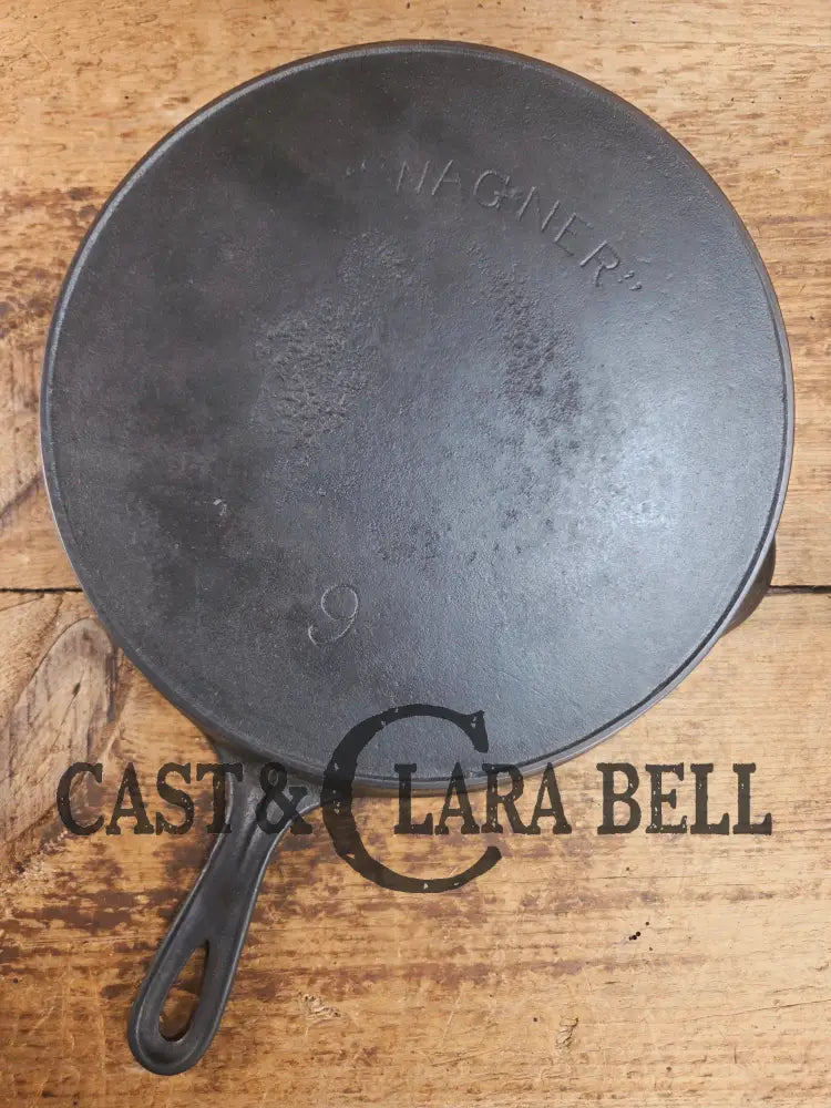 1891-1905! HTF Wagner #9 Arc logo cast iron skillet. Earliest Wagner pattern made. Spectacular Skillet