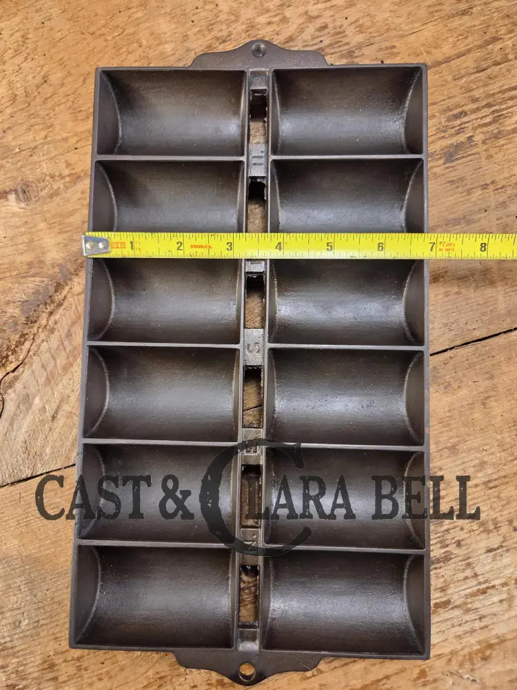 1900βs Griswold New England style (N.E.S embossed) βFrench Rollβ Style cast iron bread pan SC24 Bakeware