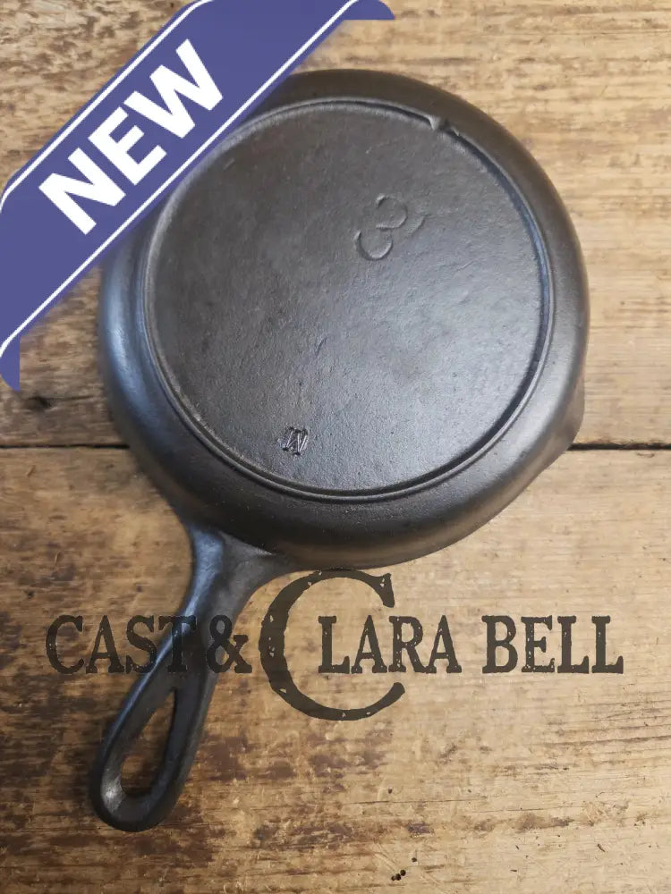 1910’s Era Lodge #3 Cast Iron Skillet Raised ’W’ Single Notch heat ring SC24 Skillet