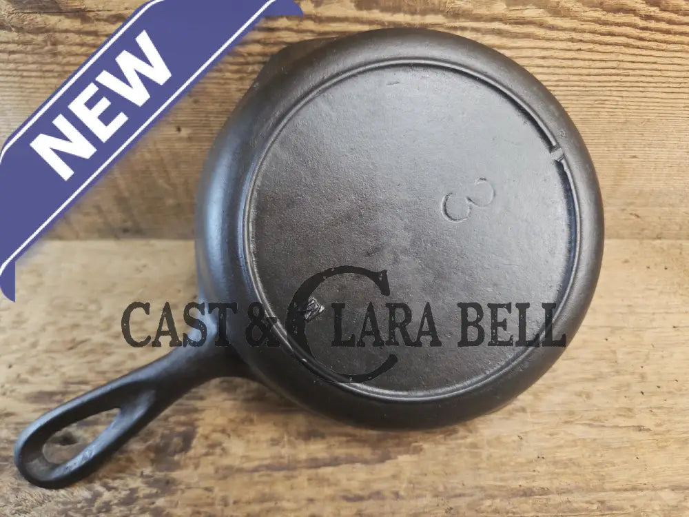 1910’s Era Lodge #3 Cast Iron Skillet Raised ’W’ Single Notch heat ring SC24 Skillet