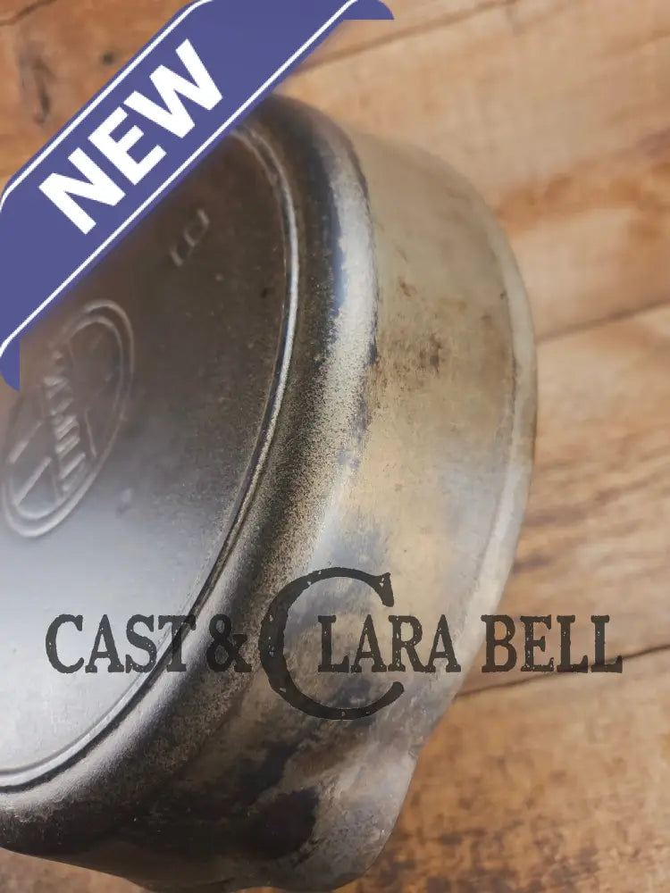 1910βs Griswold #9 Cast Iron Skillet with Heat Ring and Slant Logo βErie,β 710 D Skillet