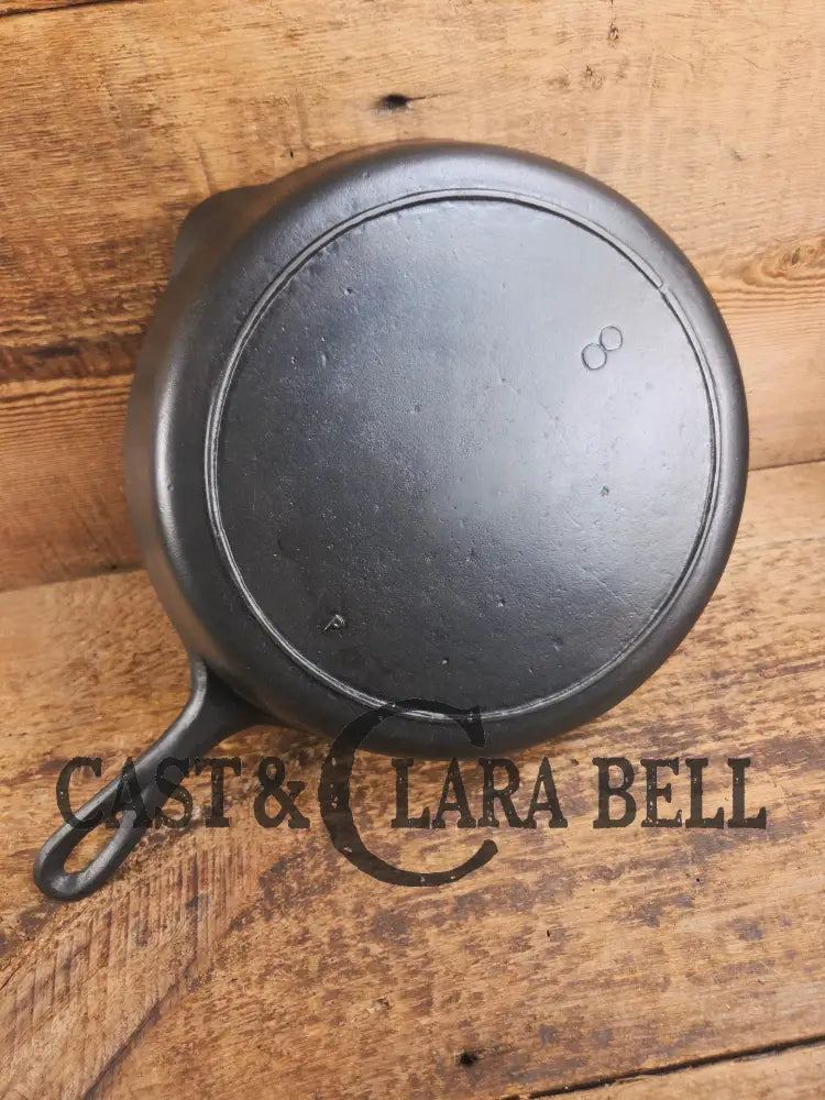 1910’s very early Lodge #8 Cast Iron Skillet with Single Notch and Raised P! - Skillet