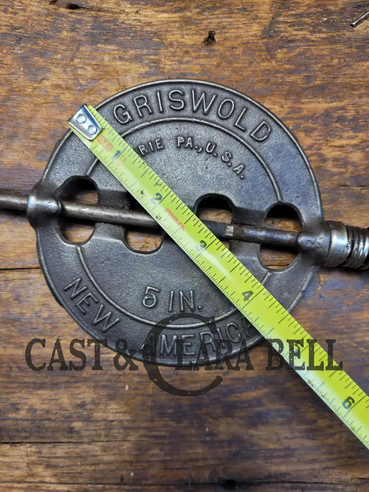 1915βS 5 Inch Griswold Damper / Spindle. Beautiful Display Piece For Your Kitchen Or Collector!