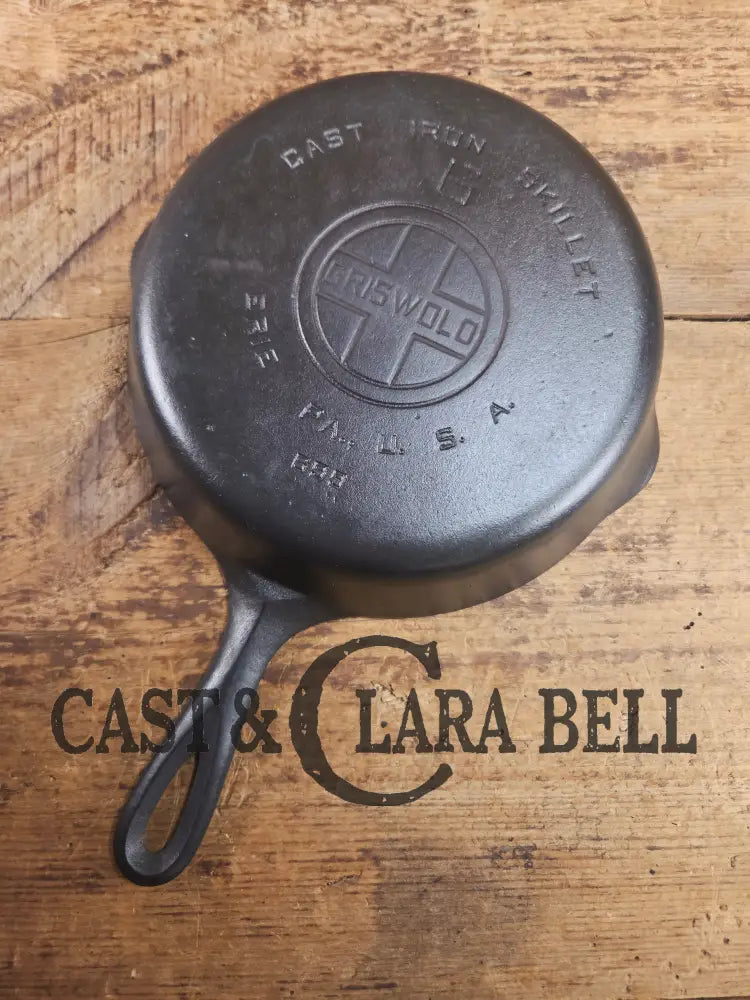 1920’s Griswold #6 Skillet with Large Block Logo and Smooth Bottom 699 Skillet
