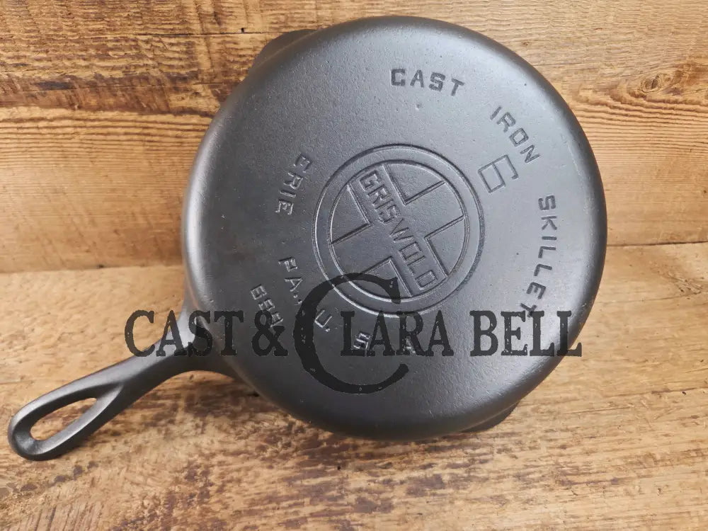 1920’s Griswold #6 Skillet with Large Block Logo and Smooth Bottom 699 Skillet