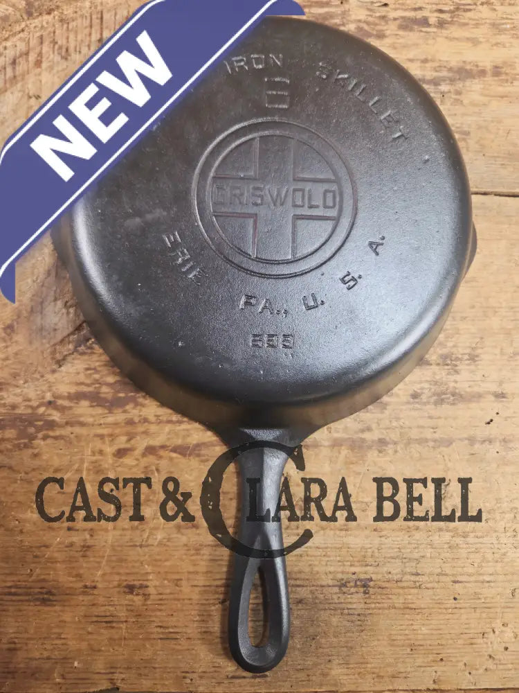1920’s Griswold #6 Skillet with Large Block Logo and Smooth Bottom 699 Skillet