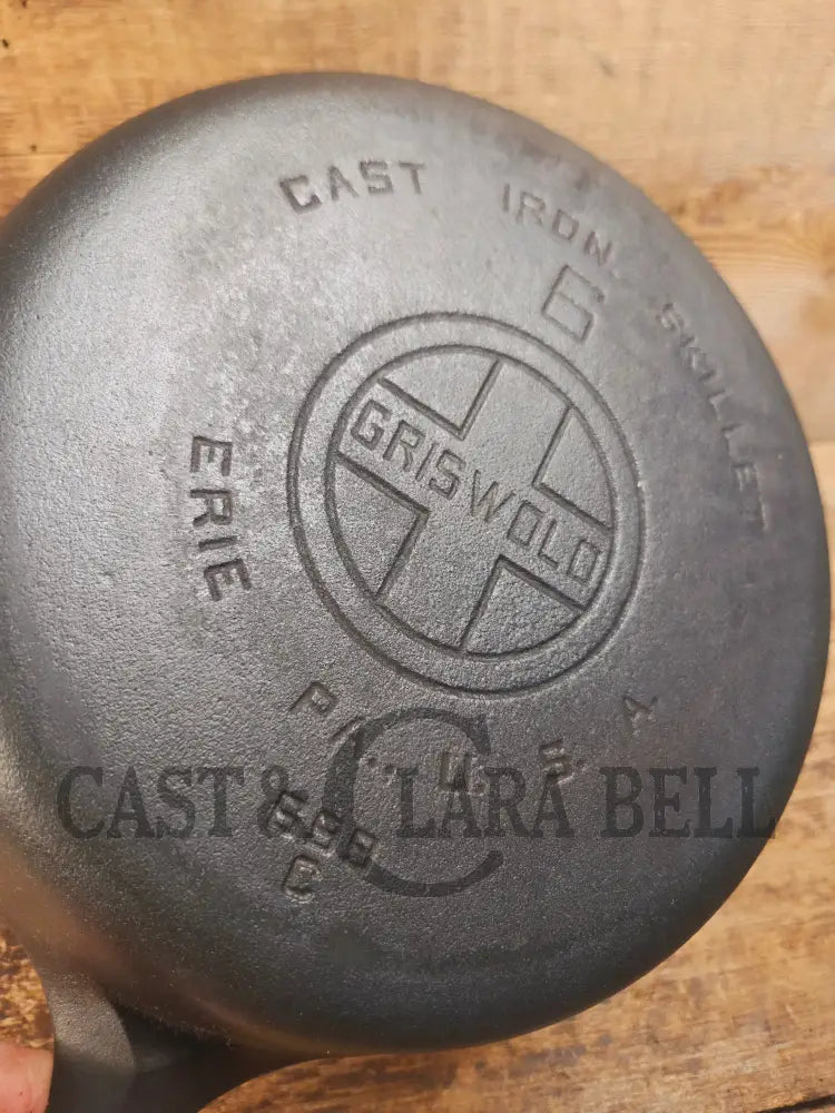1920βs Griswold #6 Skillet with Large Block Logo and Smooth Bottom 699 C - Skillet