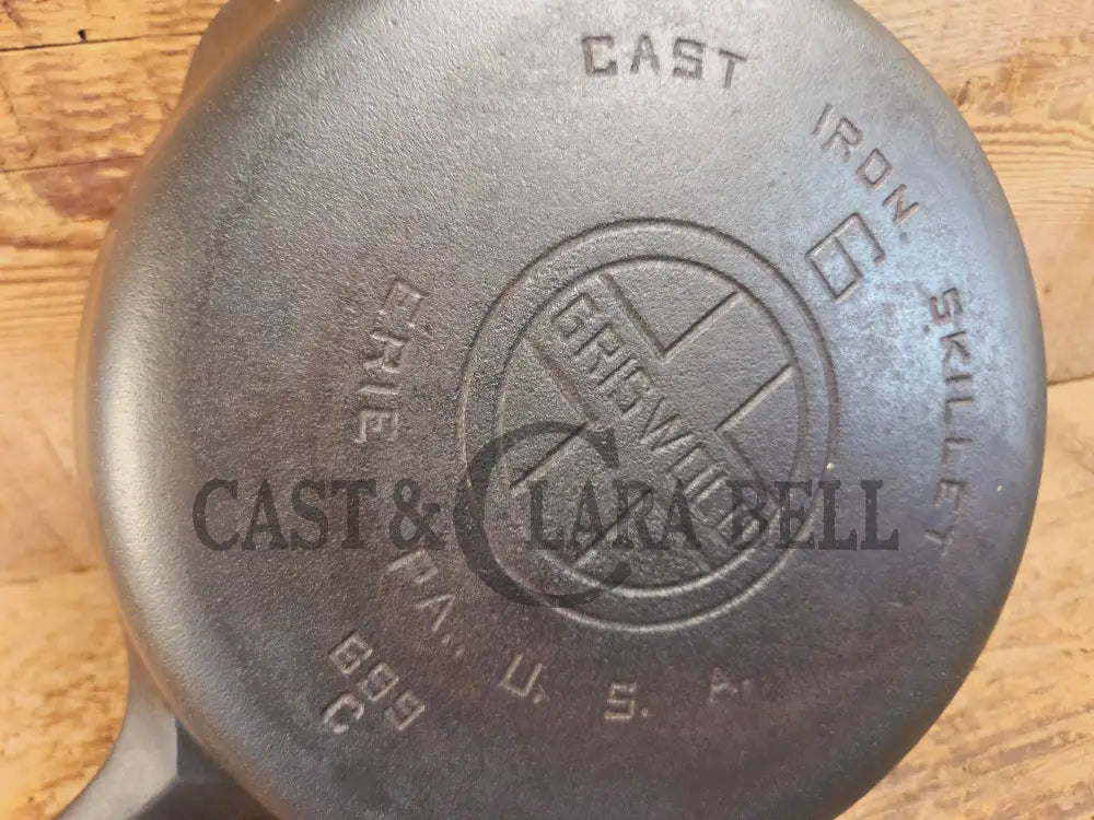1920’s Griswold #6 Skillet with Large Block Logo and Smooth Bottom 699 C - Skillet