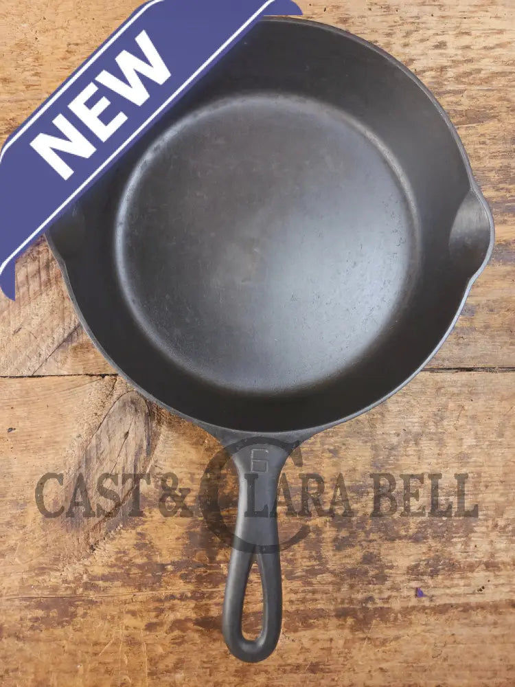 1920’s Griswold #6 Skillet with Large Block Logo and Smooth Bottom 699 C - Skillet