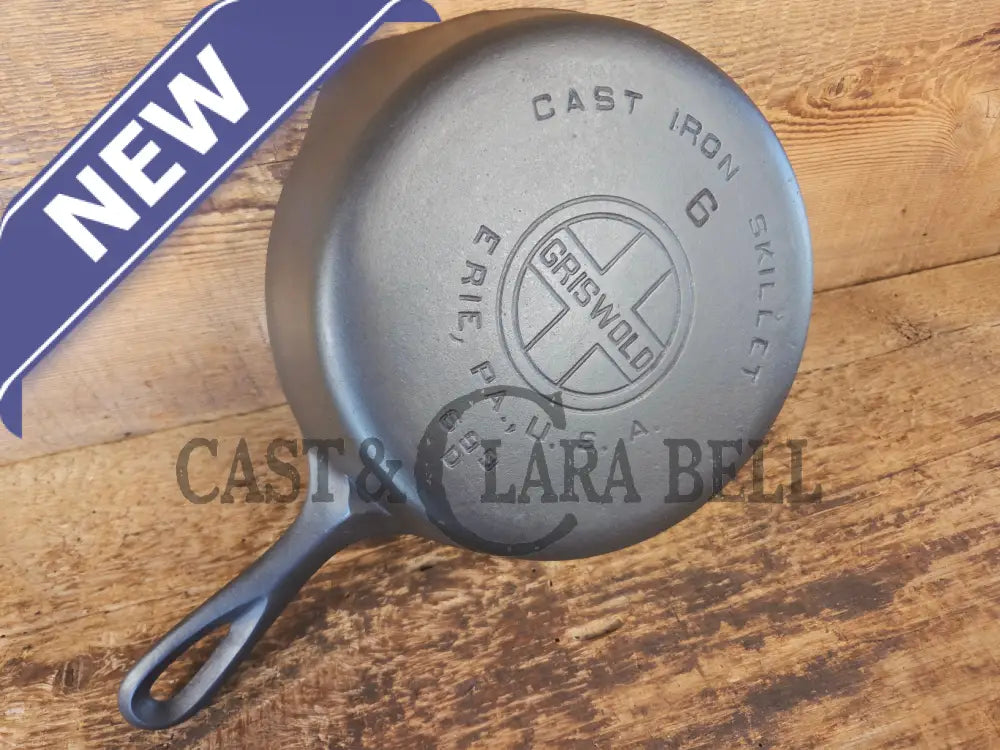 1920’s Griswold #6 Skillet with Large Block Logo and Smooth Bottom 699 D - Skillet