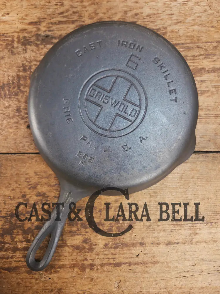 1920βs Griswold #6 Skillet with Large Block Logo and Smooth Bottom 699 H Skillet