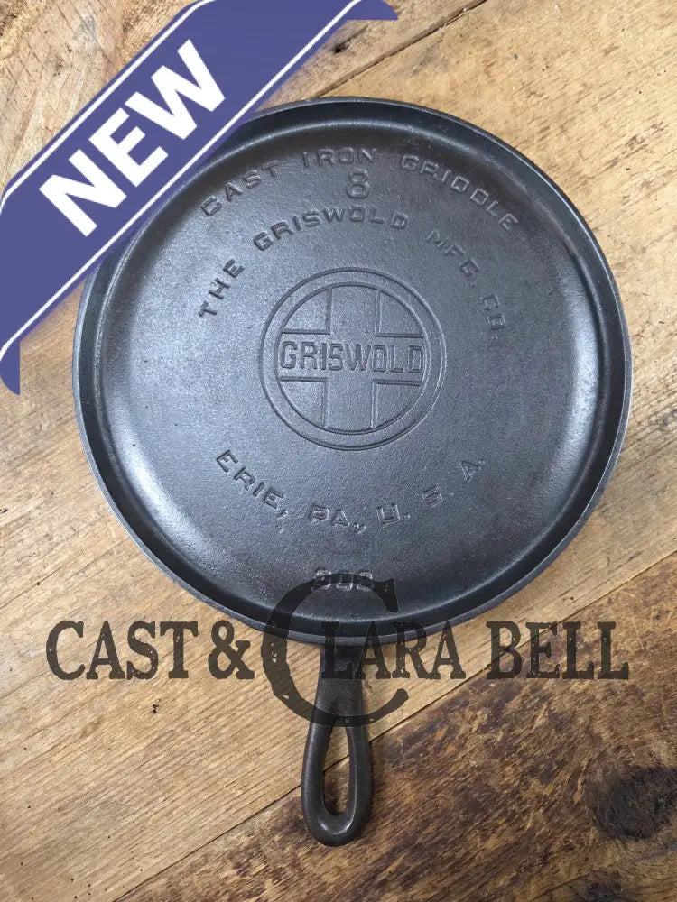 1920’s Griswold #8 Round Griddle 608. Amazing for grilled cheese quesadillas and omelets Griddle