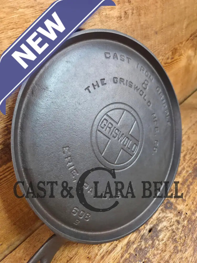 1920’s Griswold #8 Round Griddle 608 B. Collector grade and wonderful daily user! Griddle