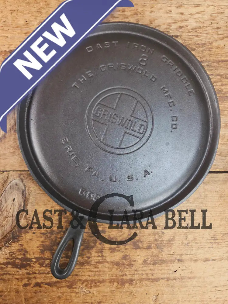 1920βs Griswold #8 Round Griddle 608. Collector grade and wonderful daily user! Griddle