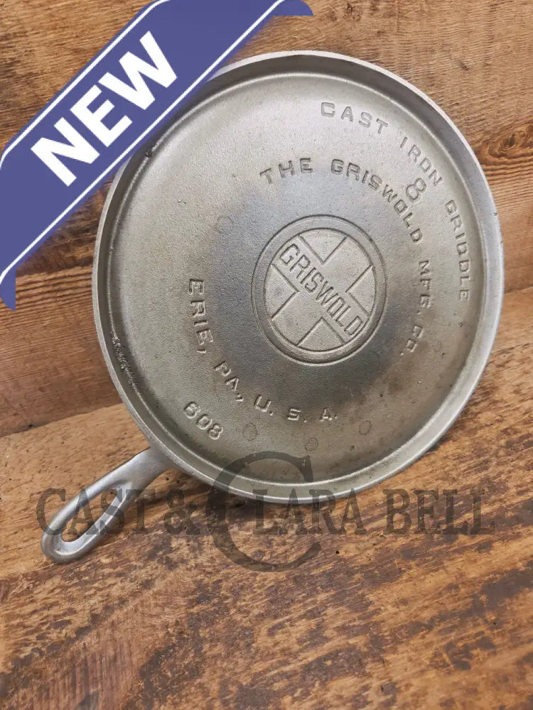 1920’s Griswold #8 Round Griddle with Chrome Finish 608 - Griddle