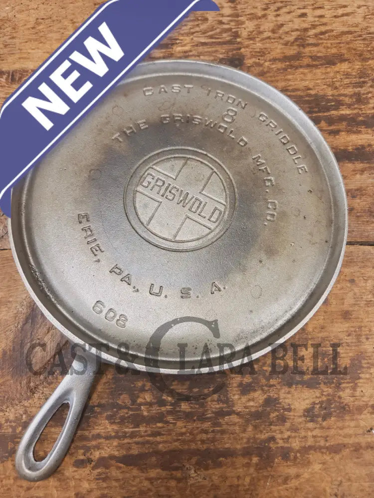 1920’s Griswold #8 Round Griddle with Chrome Finish 608 - Griddle