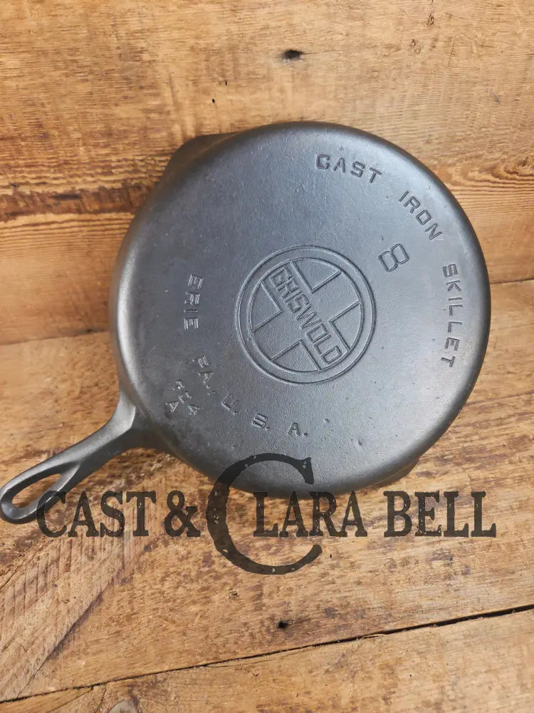 1920’s Griswold #8 Skillet with Large Block Logo and Smooth Bottom 704 A Skillet