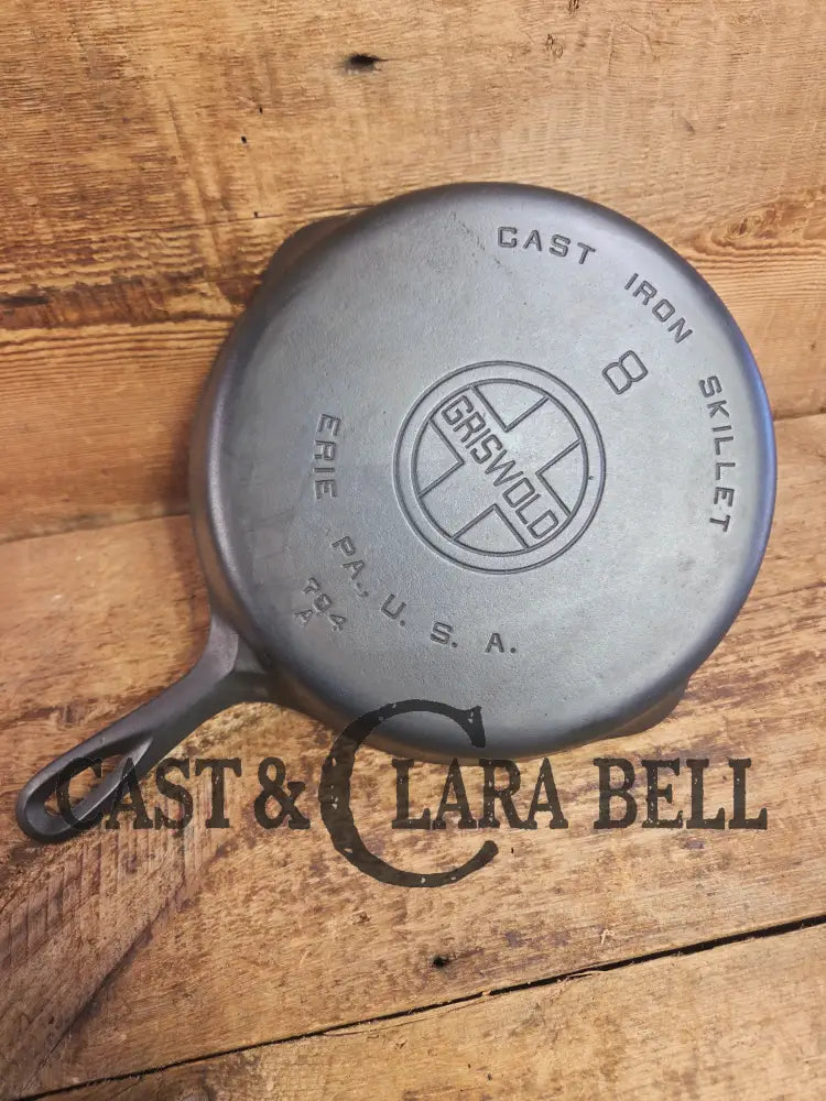 1920’s Griswold #8 Skillet with Large Block Logo and Smooth Bottom 704 A Skillet