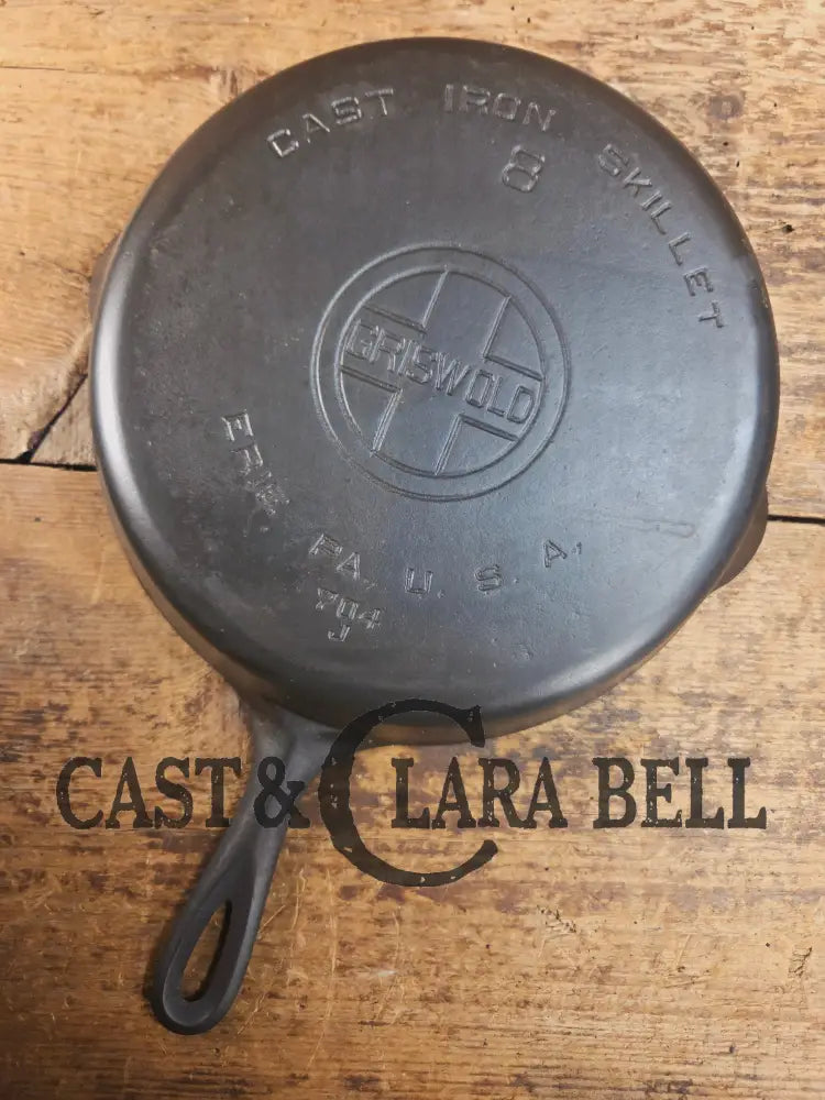 1920’s Griswold #8 Skillet with Large Block Logo and Smooth Bottom 704 J Skillet