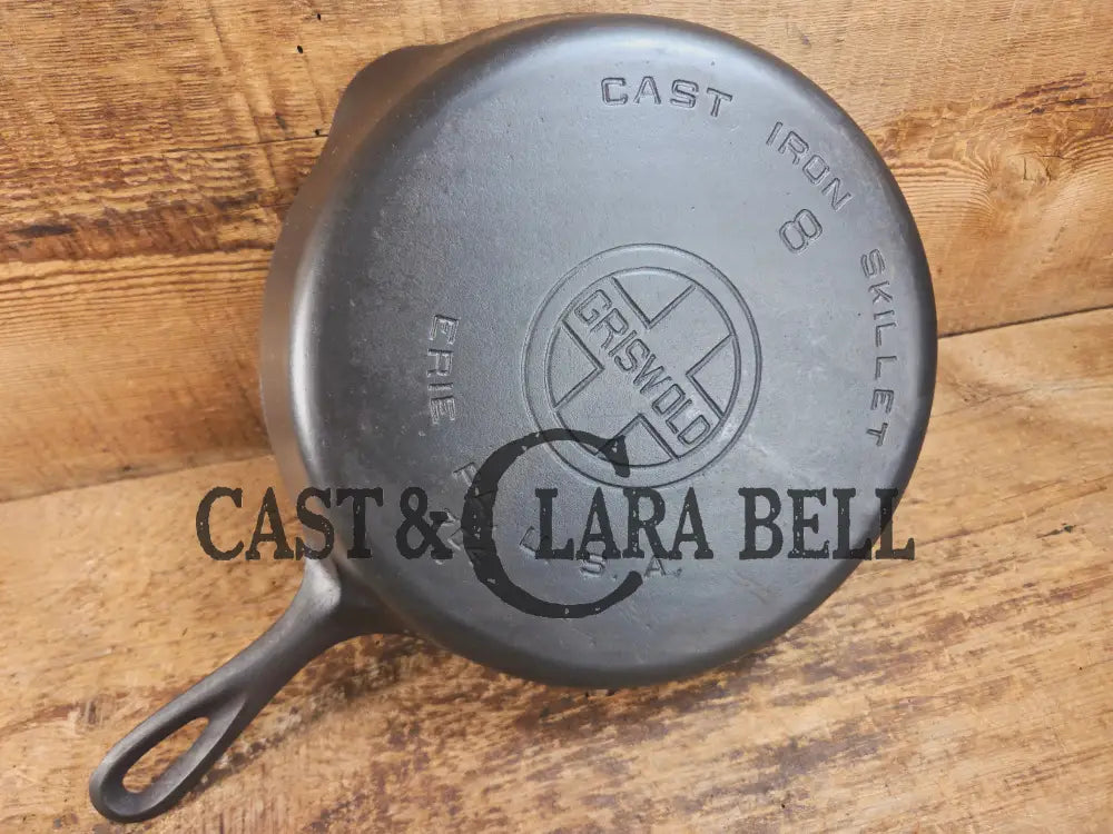 1920’s Griswold #8 Skillet with Large Block Logo and Smooth Bottom 704 J Skillet