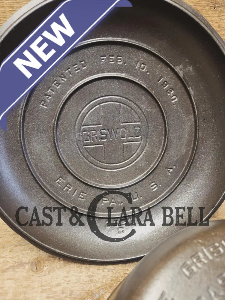 1920βs Griswold #8 Tite-Top Cast Iron Dutch Oven with Large Block Logo 833 and High Dome Lid with Block Logo 2551