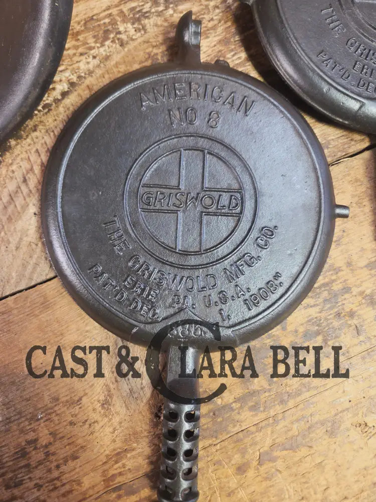 1920’s Griswold No. 8 Waffle Iron (885/886) with Tall Base #8D! Beautifully restored and ready to make crispy waffles!