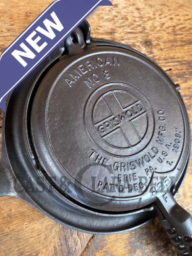 1920βs Griswold No. 8 Waffle Iron (886/885) with original handles & short base 795 - Waffle Iron