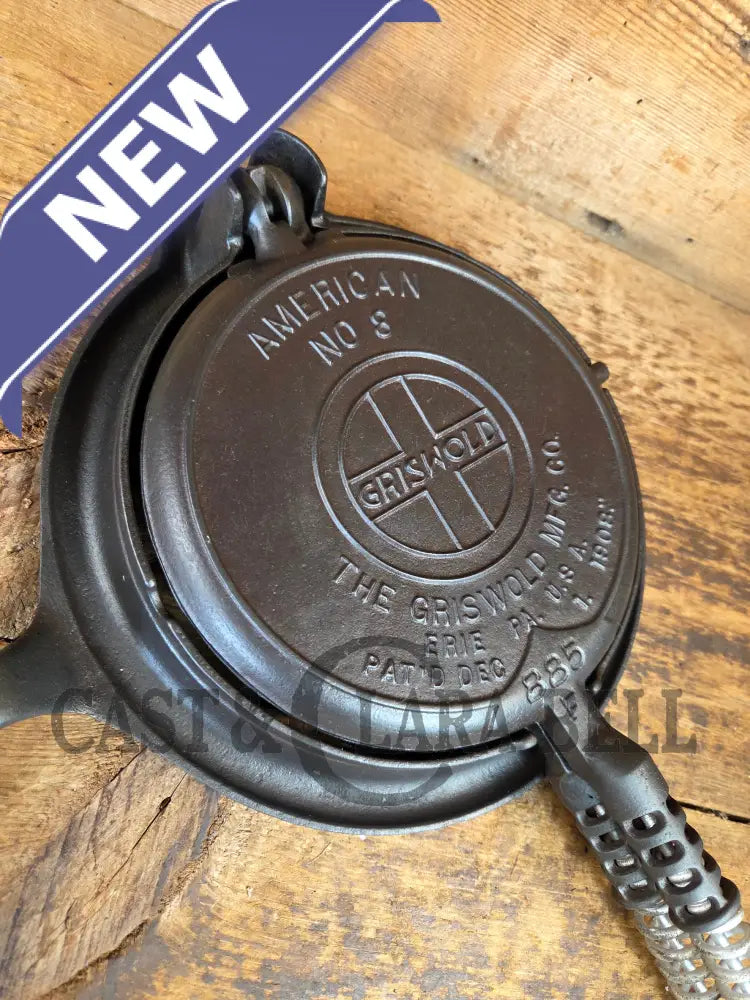 1920βs Griswold No. 8 Waffle Iron (886/885) with original handles & short base 795 - Waffle Iron