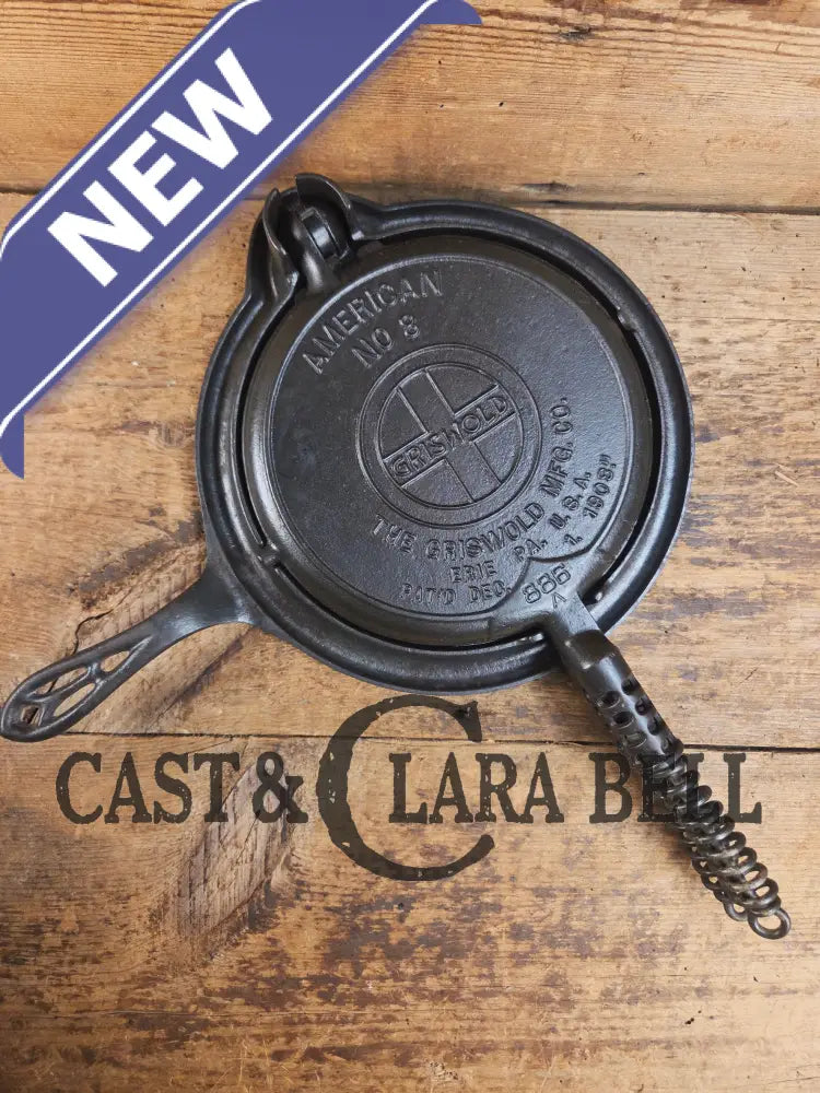 1920βs Griswold No. 8 Waffle Iron (886/885) with short base 795 Waffle Iron