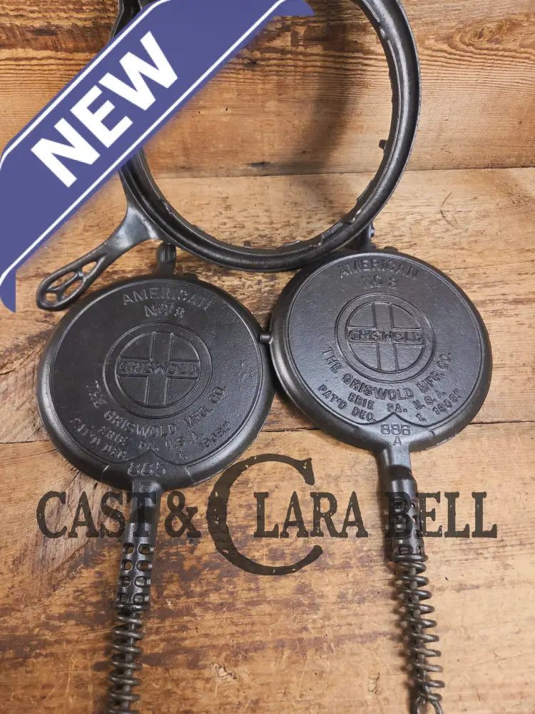 1920βs Griswold No. 8 Waffle Iron (886/885) with short base 795 Waffle Iron