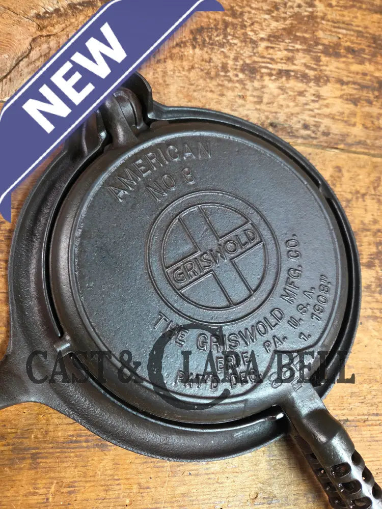 1920’s Griswold No. 8 Waffle Iron (886/885) with short base 795 H Waffle Iron