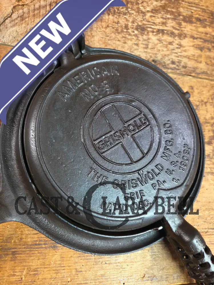 1920’s Griswold No. 8 Waffle Iron (886/885) with short base 795 H Waffle Iron