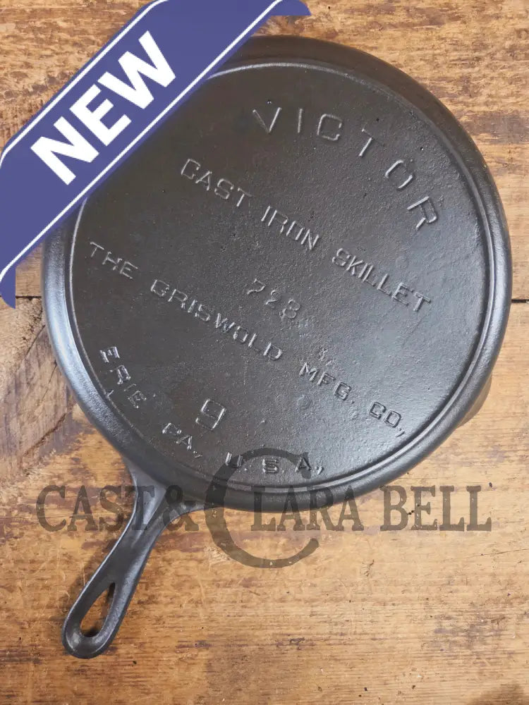 1920βs Griswoldβs Victor #9 Skillet with Heat Ring 723. A favorite of ours in the kitchen - Skillet