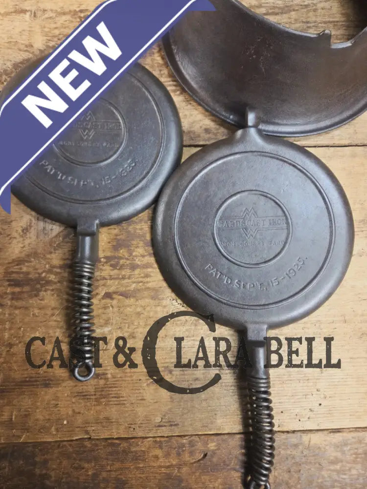 1920’s Wardway by Wagner Cast iron Waffle Iron. These are not found often beautiful every day waffle iron with a cool