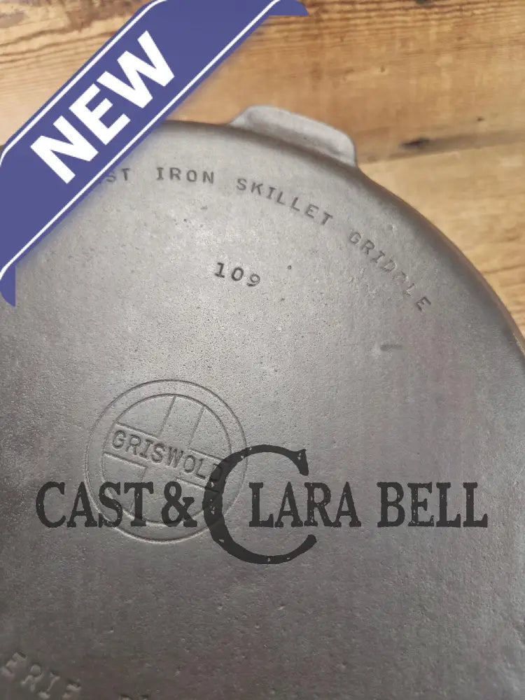 1930βs #9 Griswold Small Block Skillet Griddle (#109) #202. We use ours daily for grilled cheese omelets and more!