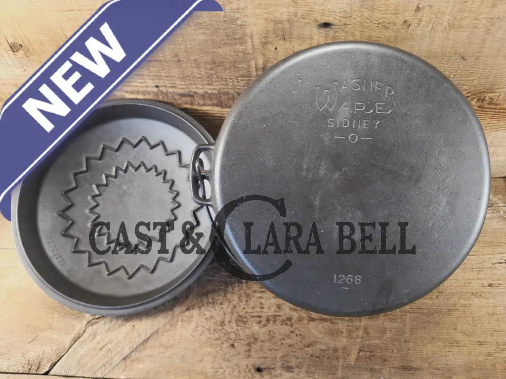 1930’s Beautiful! Wagner #8 Dutch Oven with Sawtooth pattern Lid 1268 B. Perfect for soups breads or stews! Dutch Ovens