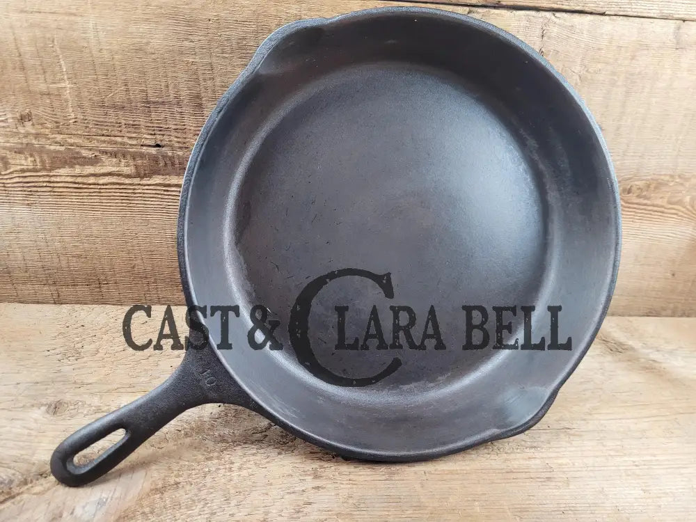 1930βS Big Wagner #10 Skillet 11 3/4 Inch Skillet Made In Usa W. Great Bacon Sleek Glassy Surface!